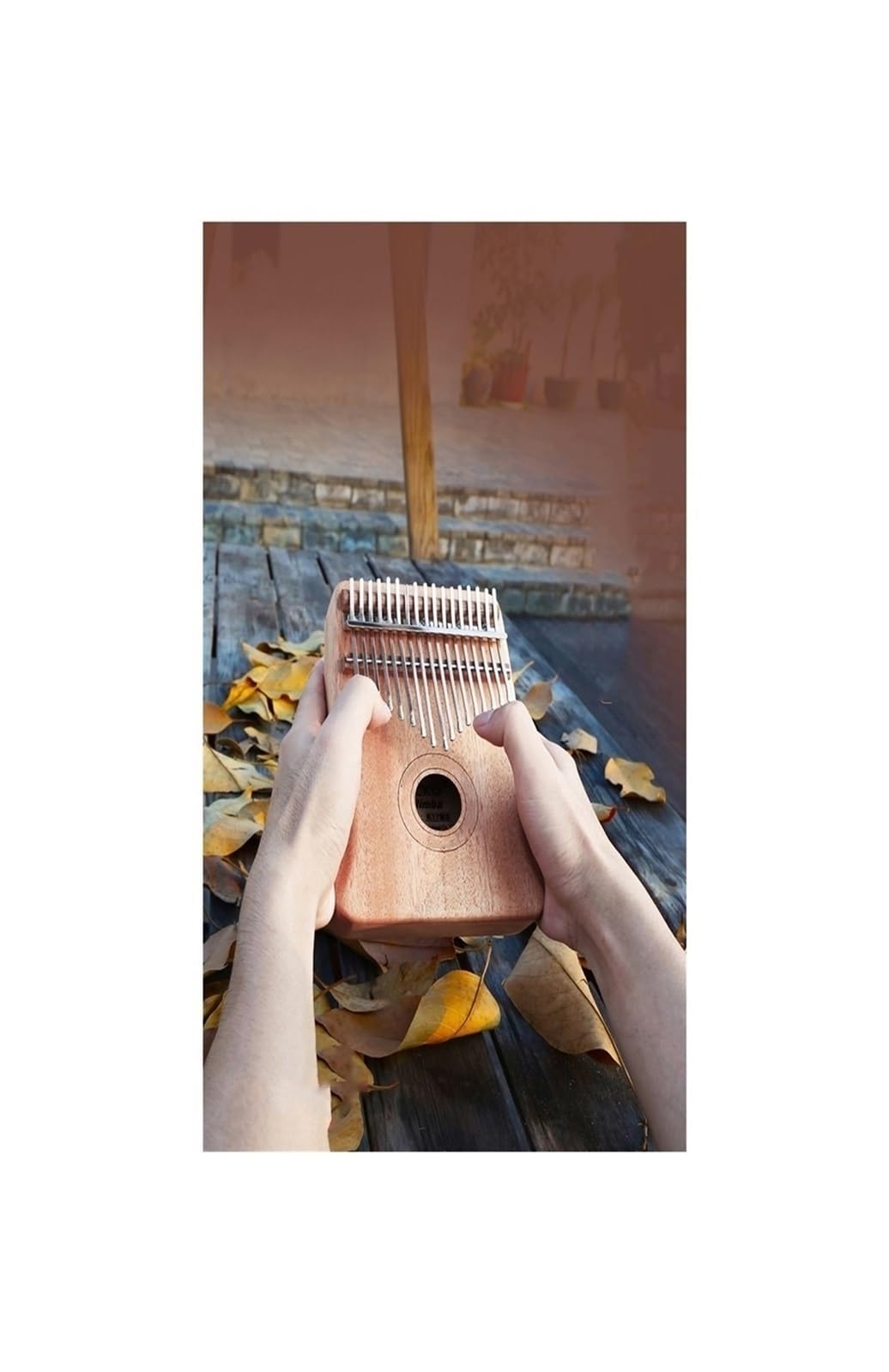 kalimba strumento Pianoforte da pollice Kalimba a 21 note con protezione per la mano e tasti fini pianoforte da dito per strumenti musicali portatili per principianti