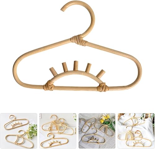 Miniatura 9 de Perchas para bebé, perchas de pared de ratán, colgador de estante para niños, guardería, ropa de ratán, ropa para niños, camisa decorativa, ropa