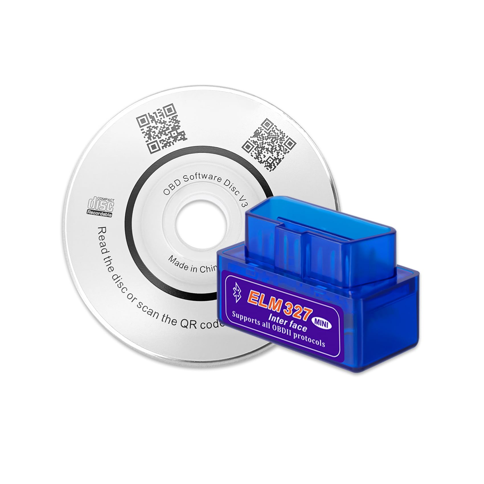 ELM327 OBDII Car Auto Diagnostic Scanner, OBD2 Scanner Diagnostic Tool, Professional Automotive Bluetooth Scan Tool and Code Reader, Vehicle Failure Detector for Android Windows (1PCS)