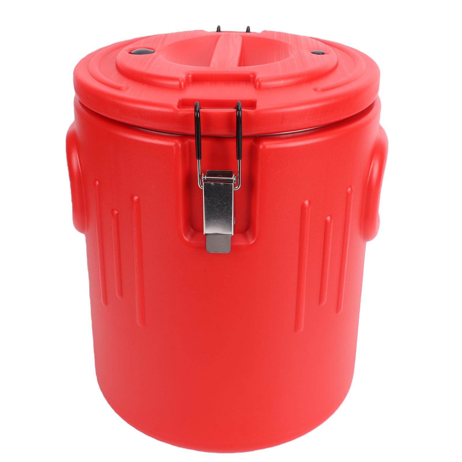 Fockety Contenedor de Alimentos Aislado de 20 litros, Cubo Térmico de Acero Inoxidable con 2 Hebillas de Bloqueo Seguro y Tapa Sellada, Tarro de Comida para Bebidas Frías y Calientes,