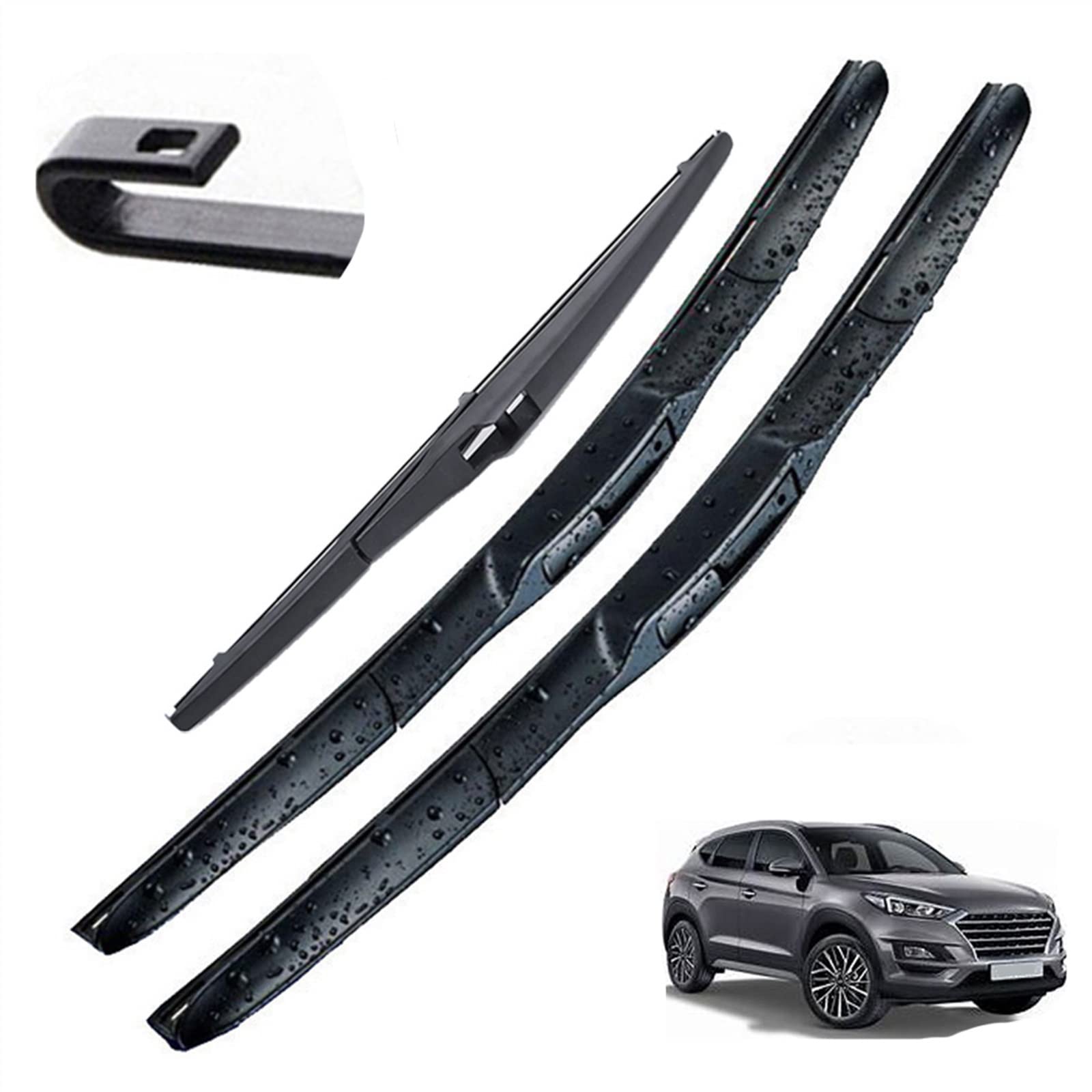 Juego De Escobillas Limpiaparabrisas Delanteras Y Traseras De 26 "16" 14 ", Cepillos Para Ventana De Parabrisas Para Hyundai Para Tucson TL 2016-2020 Parabrisas