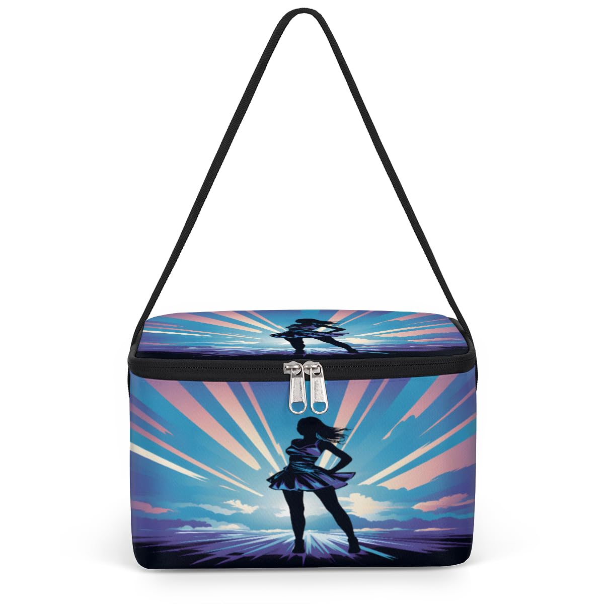 GzLeyigou Sport Women Lunch Bags for Women Men 9 Cans, Hot & Cold Food Delivery Bag Insulated Grocery Bag Insulated Lunch Box Cooler Bag for Office Work Picnic Beach