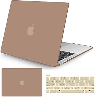 Seorsok Compatible with MacBook Pro 13 inch Case M2 2022,2020,2019-2016 Release（M1 A2338/A2289/A2251/A2159/A1989/A1706/A1708 Laptop Plastic Hard Shell Case with Keyboard Cover,Brown