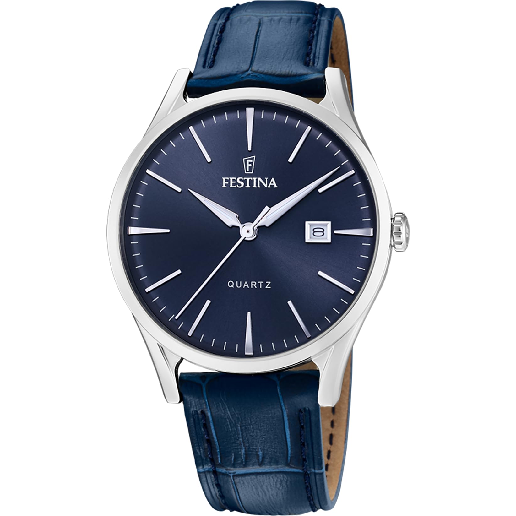 Festina Reloj Hombre Analógico de Cuero Azul