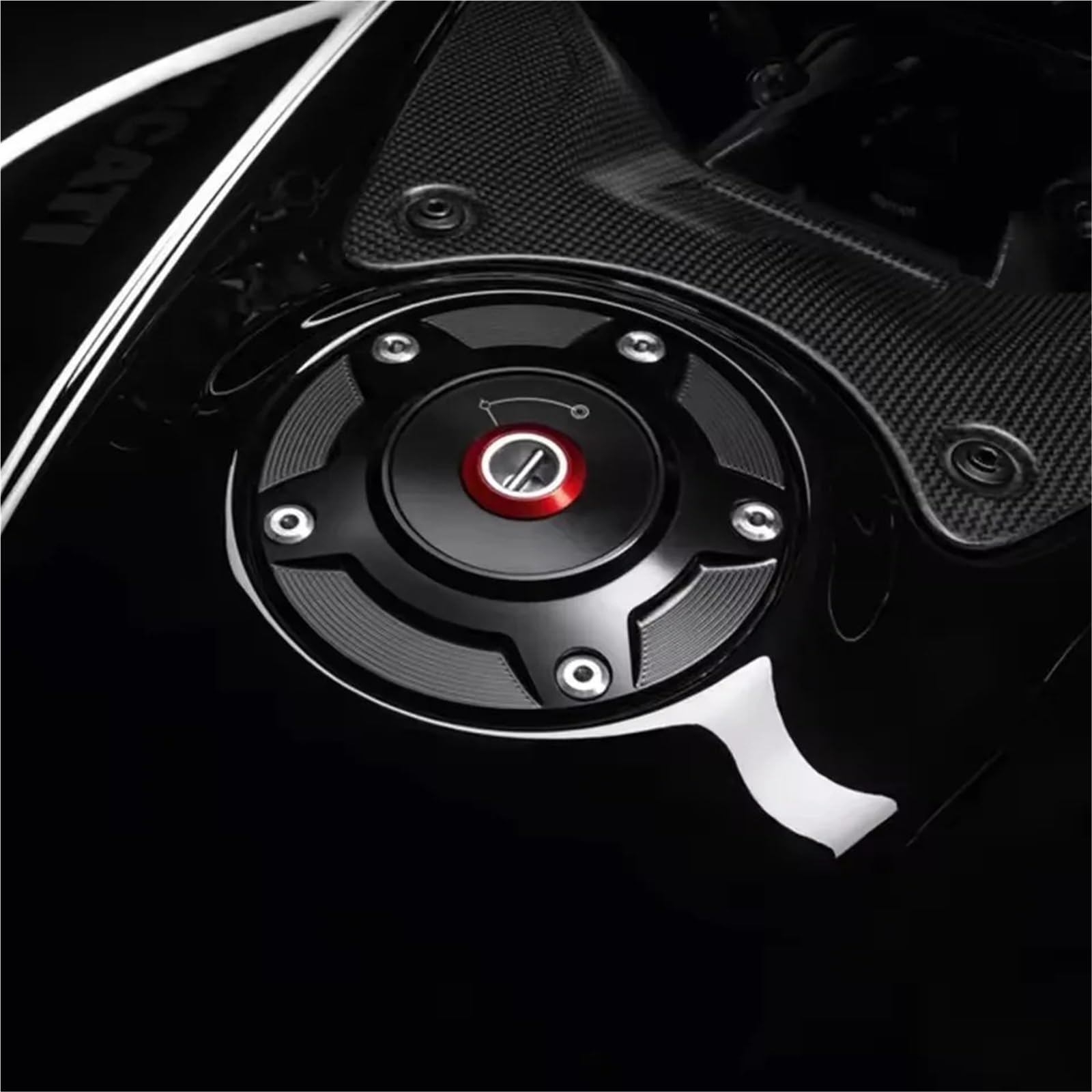 Akcesoria motocyklowe Pasuje do Ducati DIAVEL V4 PANIGALE STREETFIGHTER V2 2022-2024 korek wlewu paliwa szybkozłączka Korek wlewu paliwa
