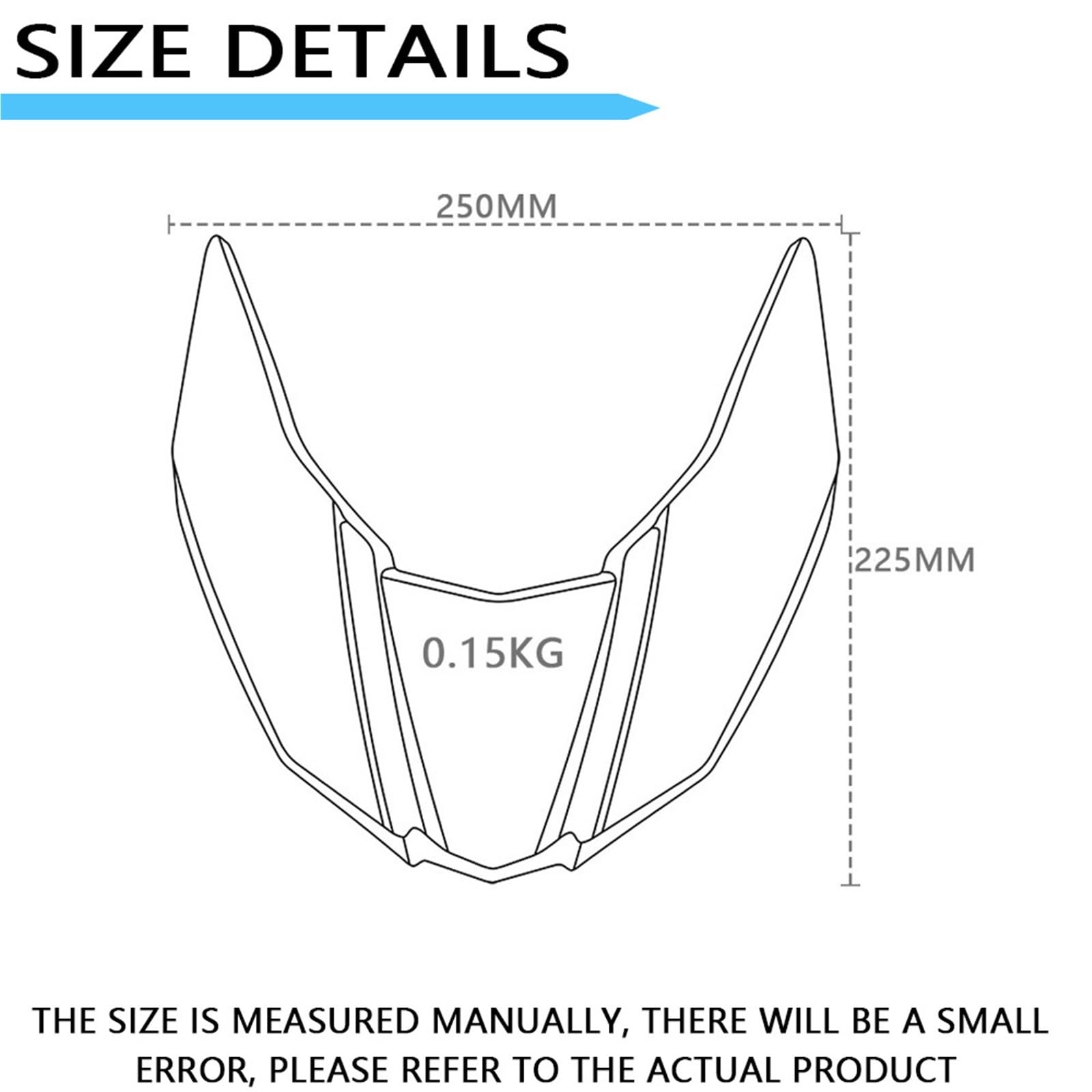 Front Bumper Splitter dachowy Pasuje do BMW G310GS 2017-2025, osłona przedłużenia dziobu, spojler, przednie winglety, owiewka, zestaw aerodynamicznych skrzydeł