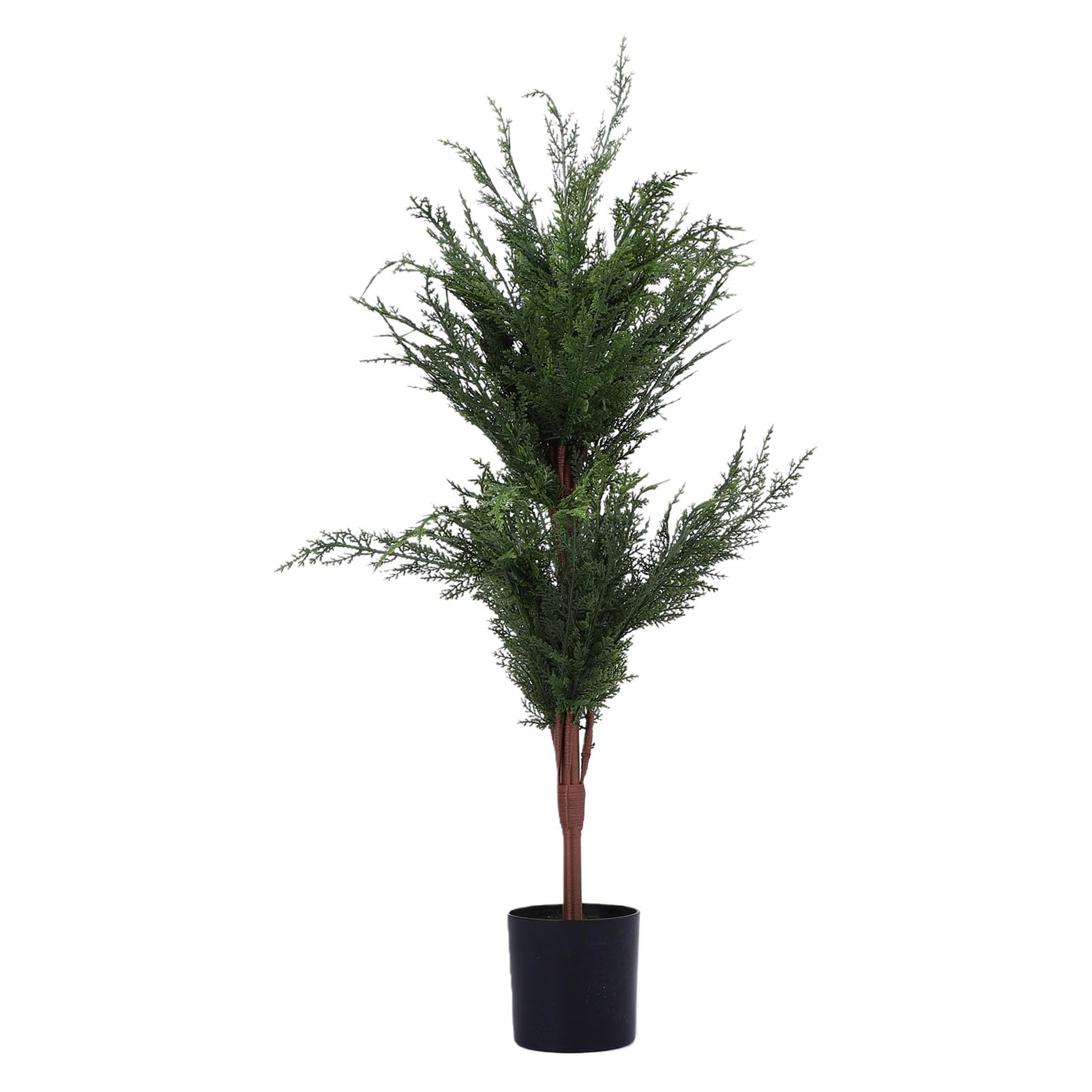 Künstlicher Weihnachtsbaum, Zypressenbaum Im Topf, mit 9 Leuchtmodi for Weihnachtsdekoration Im Wohnzimmer und Büro (90cm)