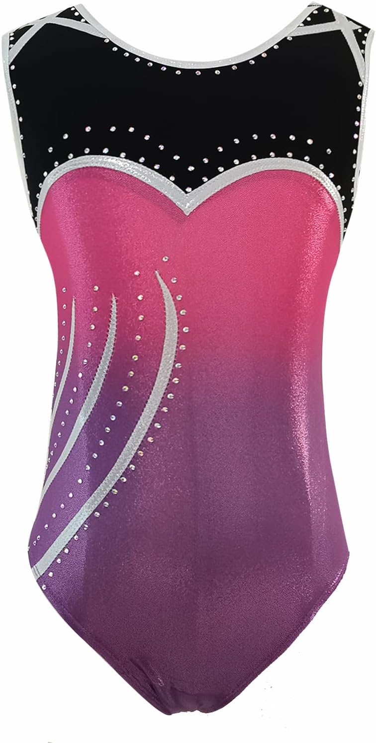 Gymnastics Leotards for Girls Blue Black Spandex Stretch Design Custom Fit Training and Competition Wear for Women
