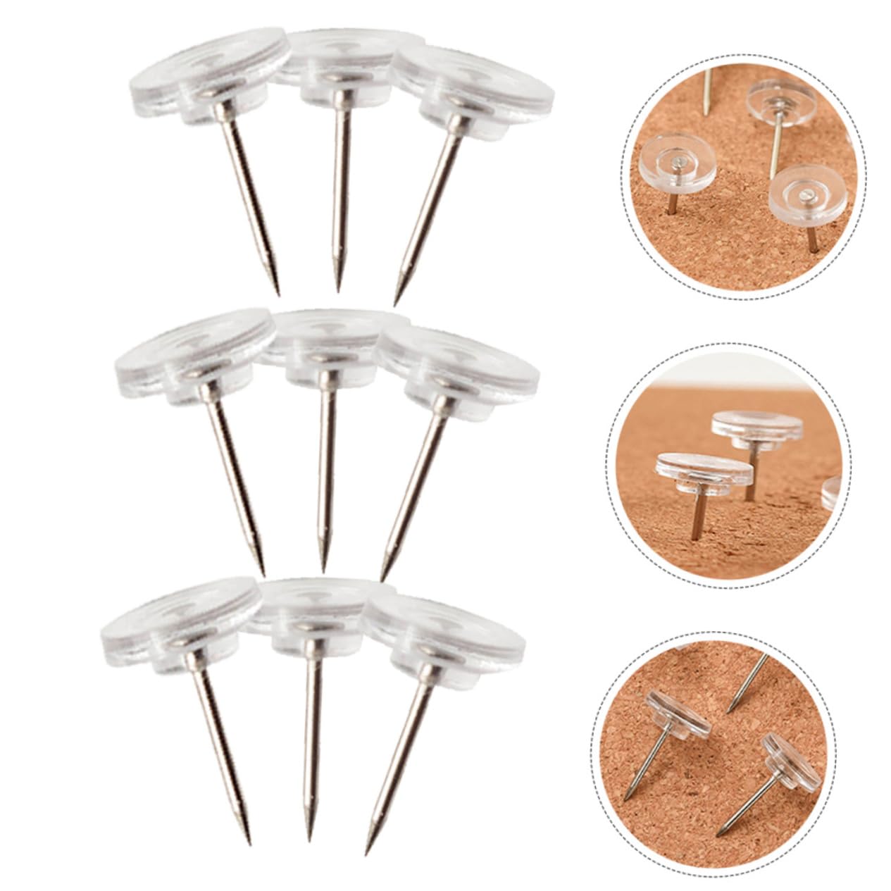 Operitacx 800 Pièces Punaise en liège Boite Rangement Boite de Rangement Panneau de liège punaises Mignonnes Accessoires pour Tableaux en liège en boîte en H décorer Appuyez sur l'ongle