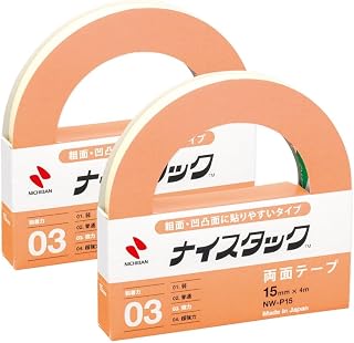 スポンジ 両面テープ ナイスタック 粗面・凹凸面用 2巻入 15mm NW-P15AZ2P