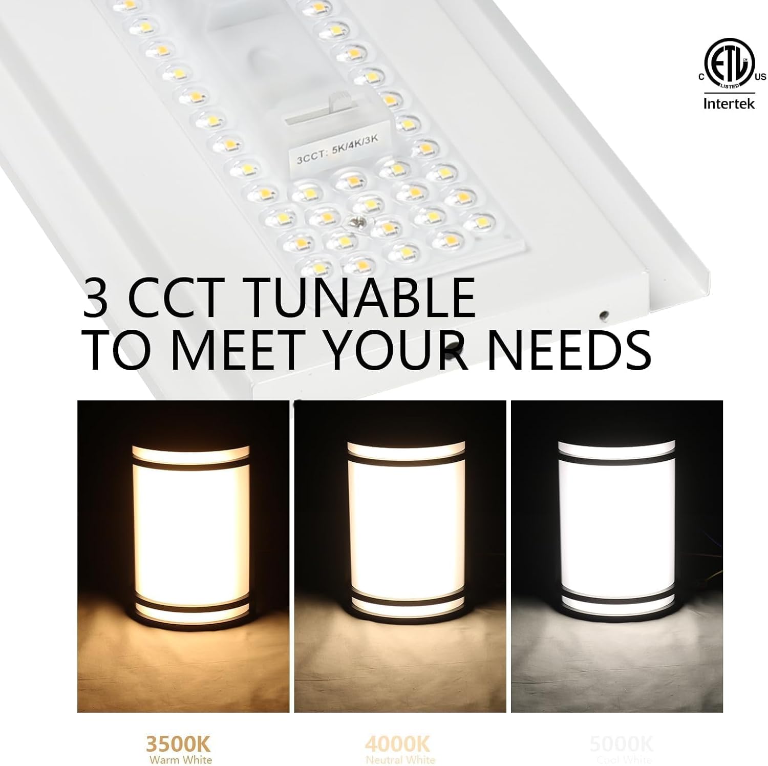 10in Dusk to Dawn Front Porch Light 15W 1200lm(75W Eqv.) 120V, 3000K/4000K/5000K Adjustable IP65 Modern Half-Cylinder Outdoor Wall Sconce Light for Exterior Hallway, ETL Listed, Black(2 Pack)