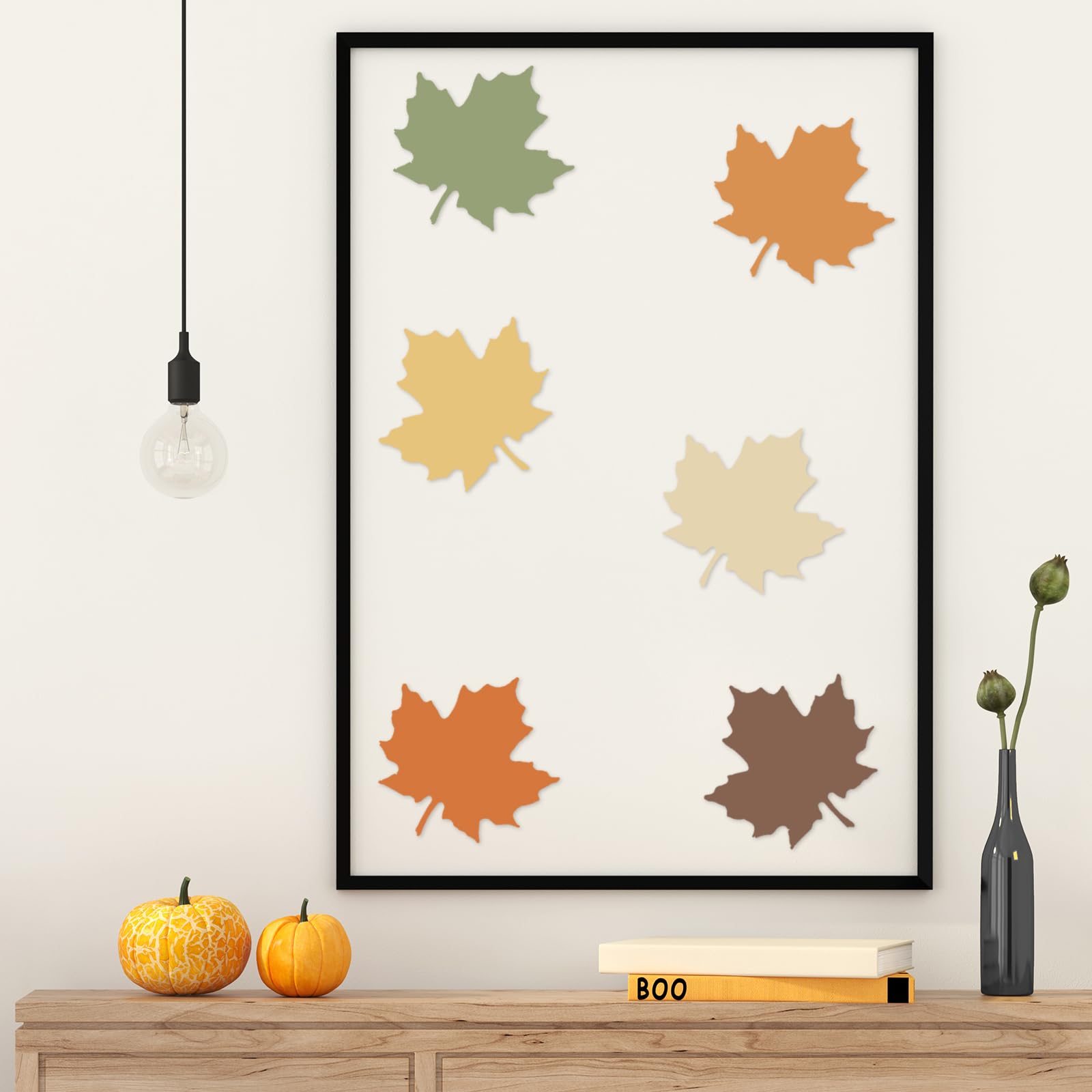 FYSUIMU 60 arkuszy różnych jesiennych kolorów boho papier na karty pomarańczowy zielony brązowy żółty papier do scrapbookingu na jesień Święto Dziękczynienia wydruki DIY artykuły rzemieślnicze, 20 x