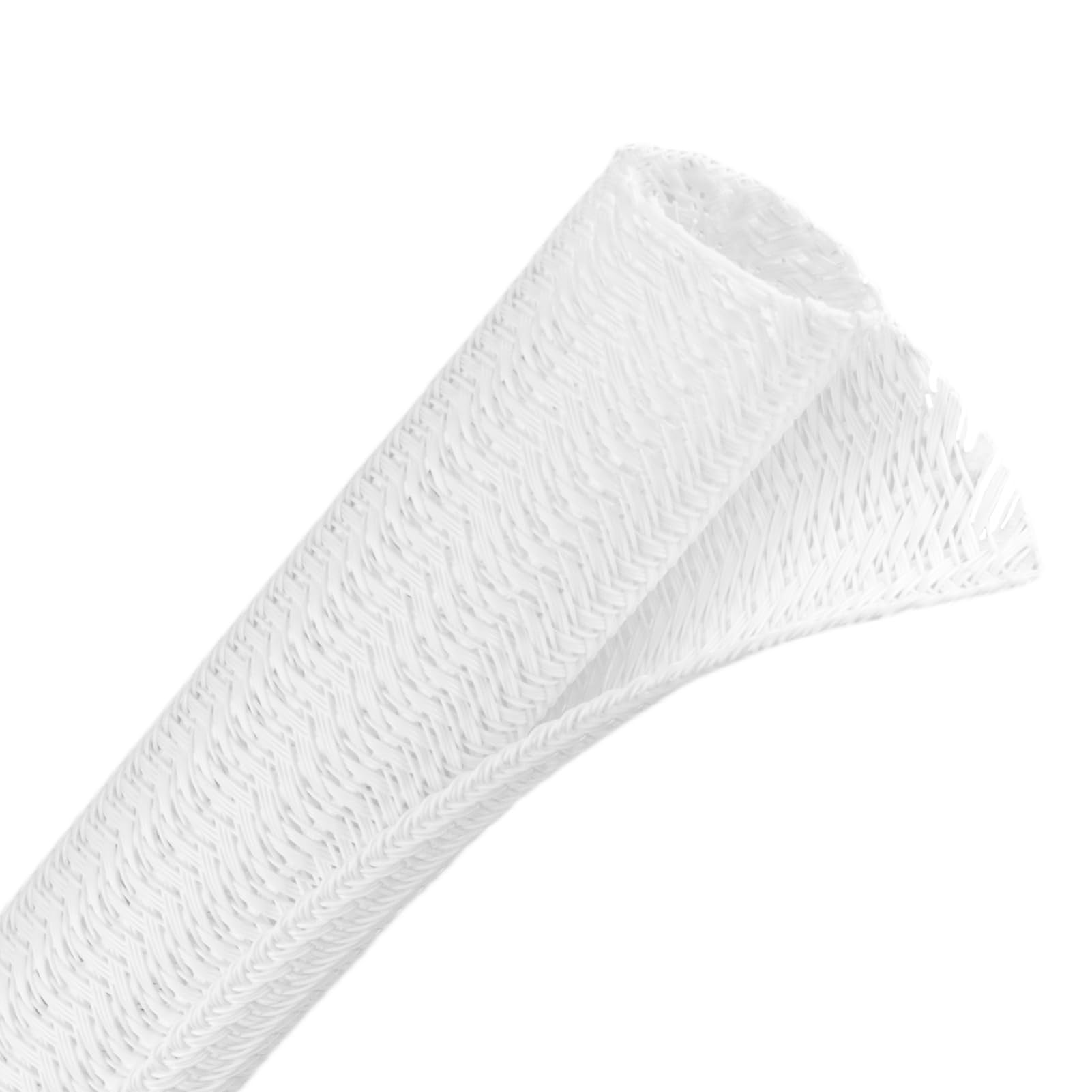 Wire Loom Tubing, 10ft Split Braided Cable Management Sleeve, Flexible Mesh Cord Protector Cable Sleeve for TV Computer (White, 3/16")