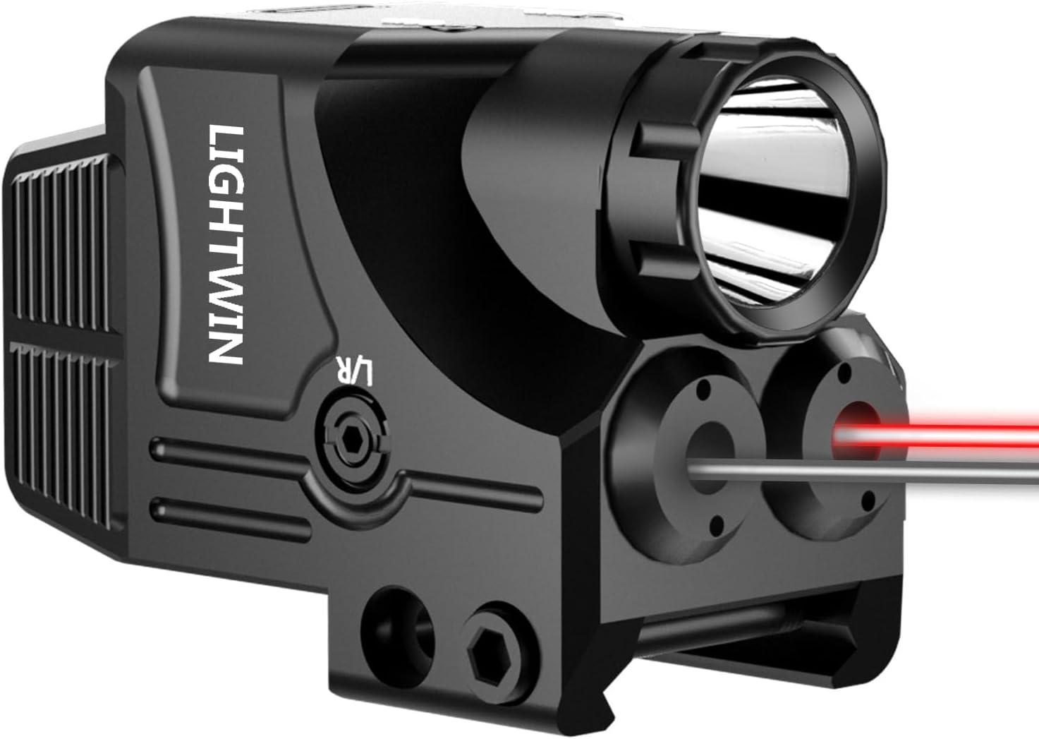 Green Blue Red Purple Infrared Laser Beam with 800 Lumen LED Light for Pistol, 3 in 1 Laser Flashlight Combo, USB Rechargeable Laser Sight with Strobe Flashlight