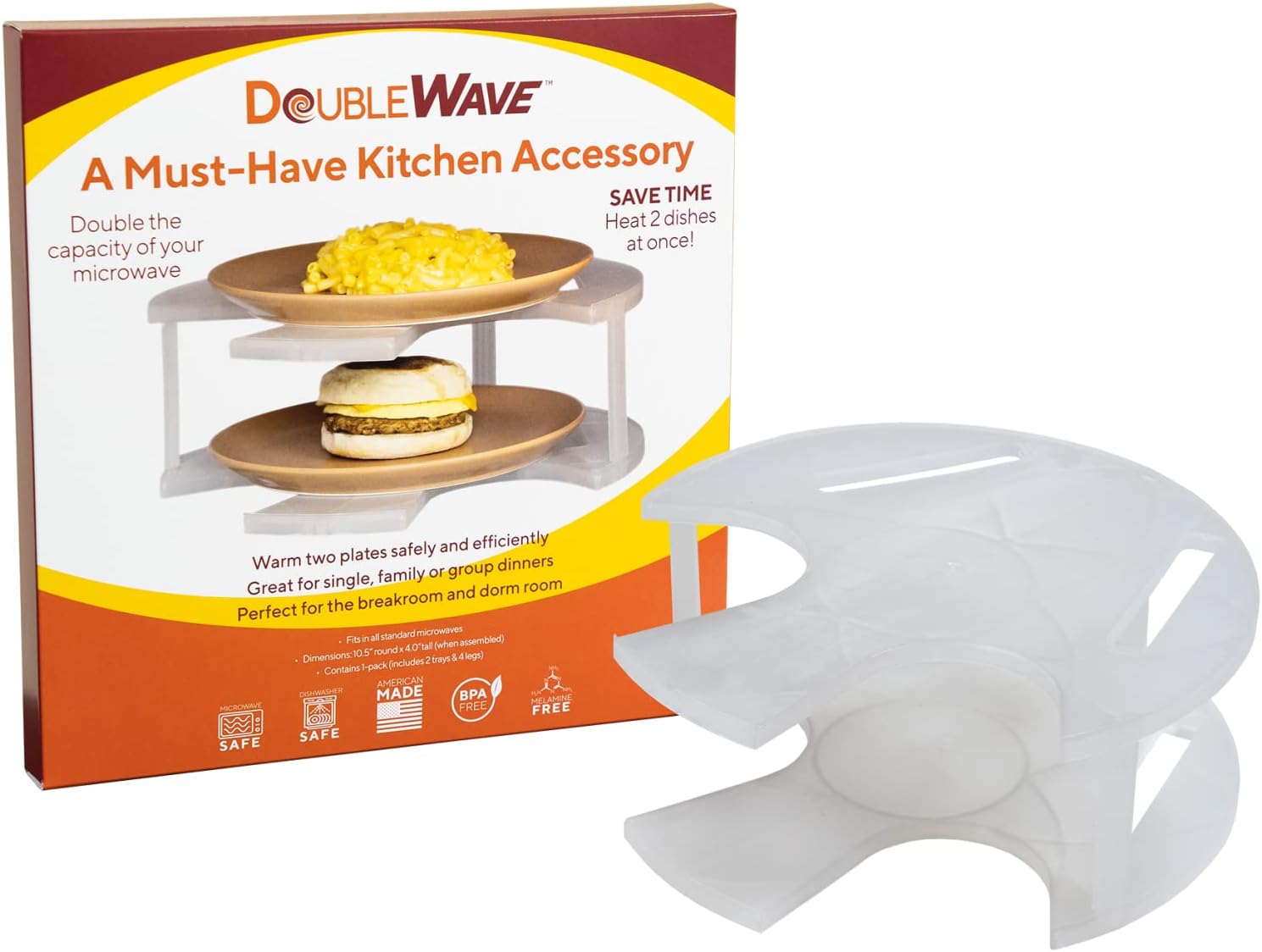 DoubleWave New Mini 2Tiered Sturdy Microwave Plate