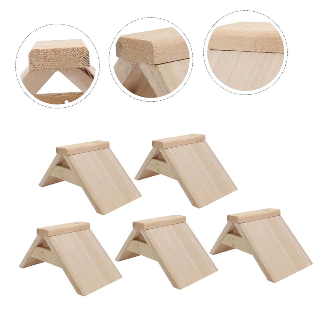 5 Perchas de Madera para Pájaros y Loros Decoración Hogar Paquete de 5 Unidades Soporte Masticable para Jaulas para Aves Pequeñas