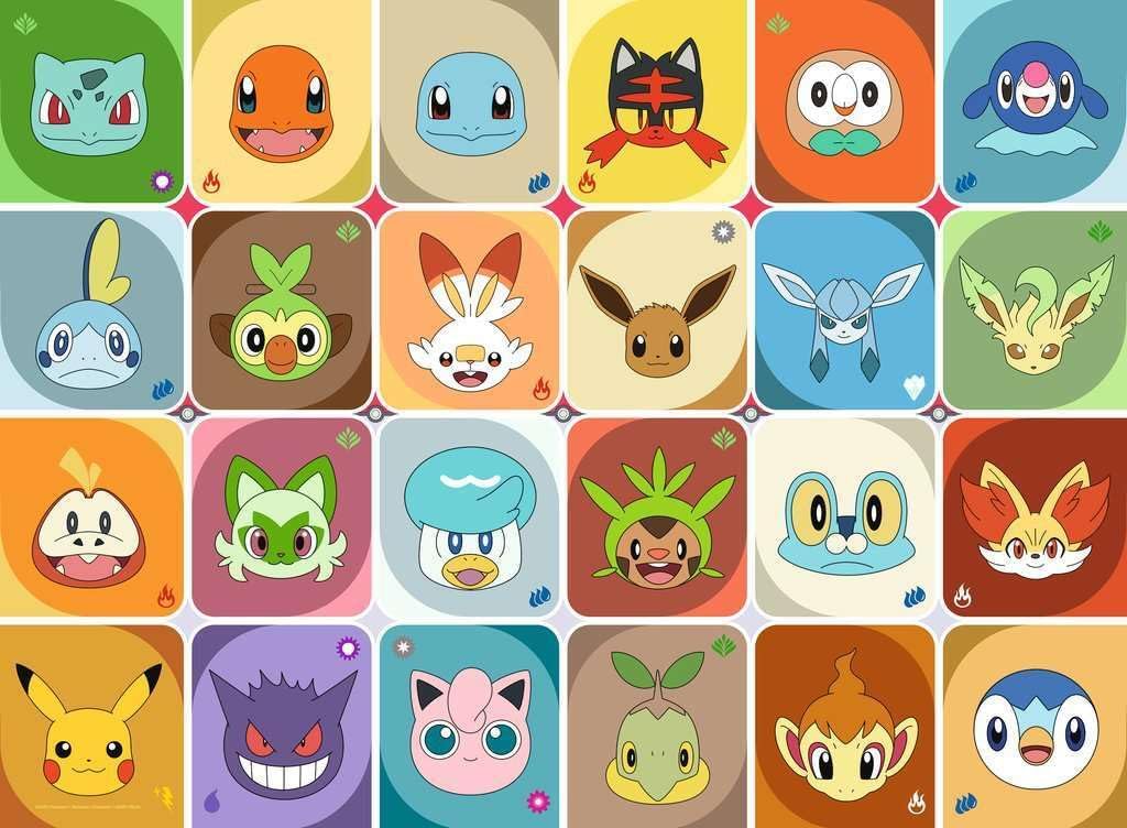 Children's puzzle 100 XXL Teile - Pokémon Gesichter