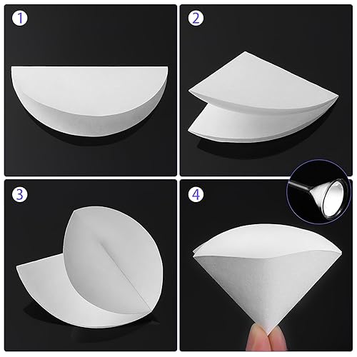 Miniatura 18 de Papel de filtro cualitativo, papel de filtro de laboratorio redondo de 2.8 in, papel de filtro de embudo de prueba de análisis químico de flujo