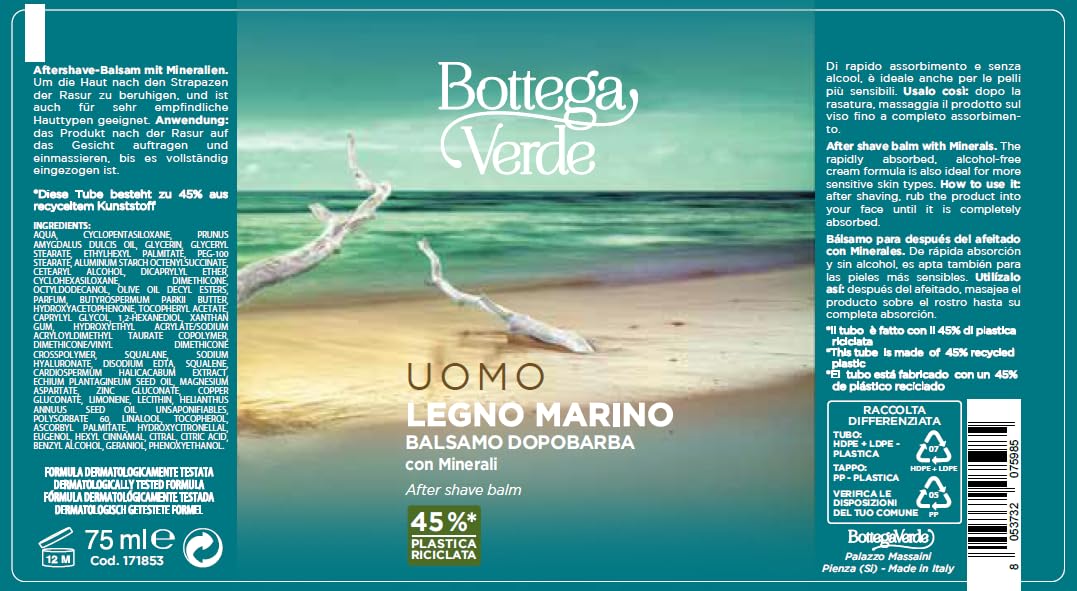 Bottega Verde Balsam po goleniu, 75 ml, z minerałami