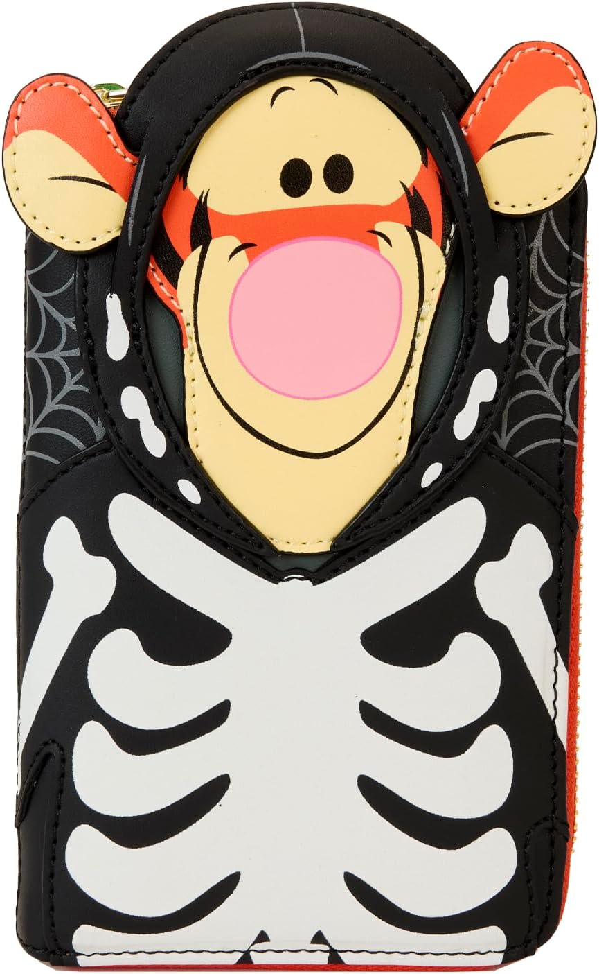 Disney Winnie The Pooh Skeleton Tigger Zip Wallet