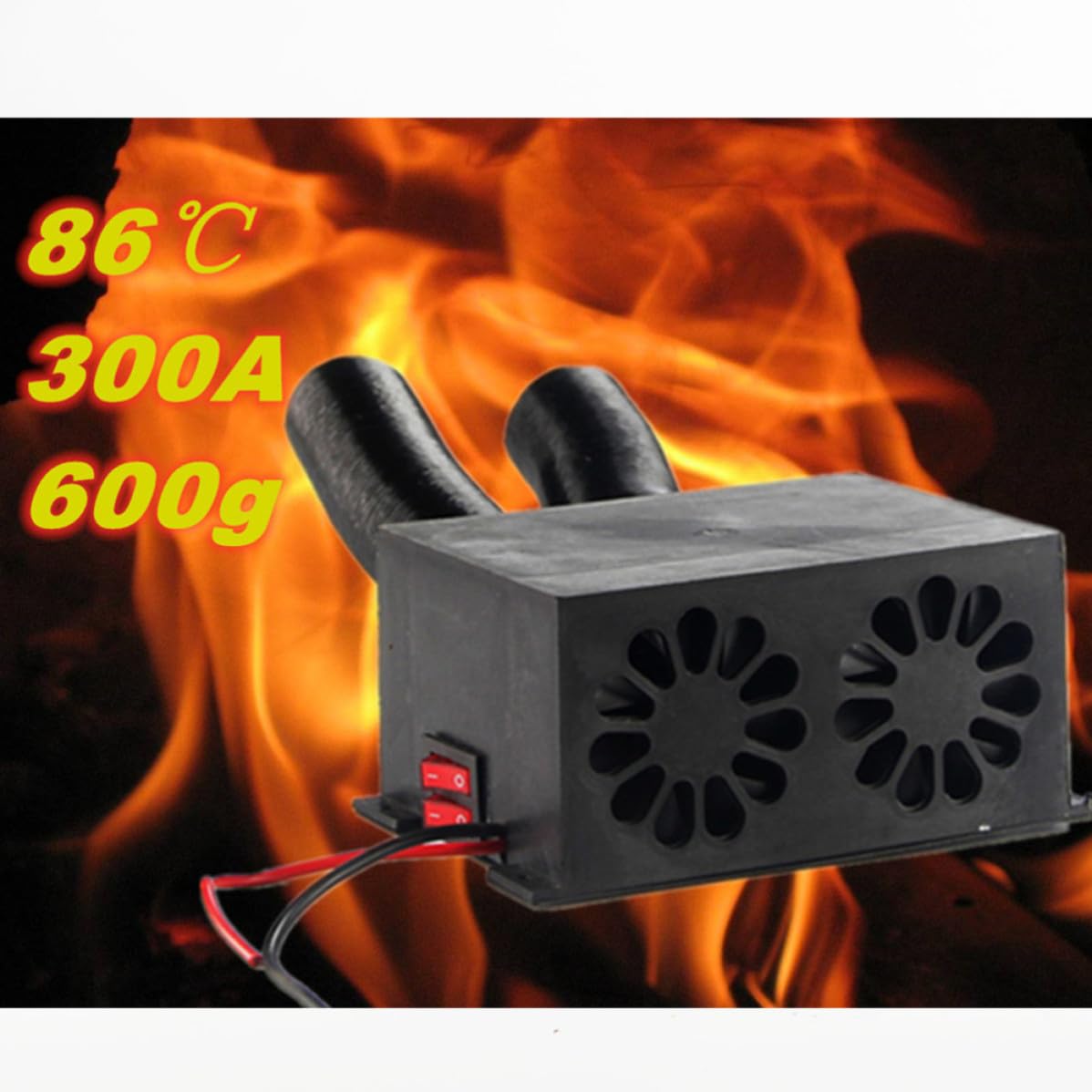 Holibanna Tragbarer Auto Entfroster 12v Heizlüfter aus Kunststoff für Windschutzscheibe Schnelle Luftheizung und Wärme im Winter für Familie und Freunde Zufällige Farbe