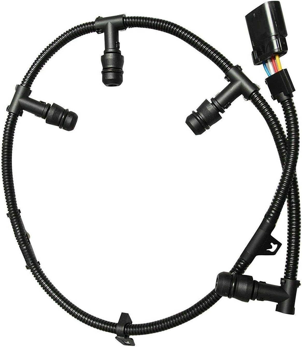 6.0 Powerstroke Glow Plug Connector Wire Harness with 8 Glow Plugs Removal Tool Compatible with 2004-2010 Ford 6.0L Diesel F250 F350 F450 F550 Super Duty #4C2Z-12A690-BA 5C3Z-12A690-A