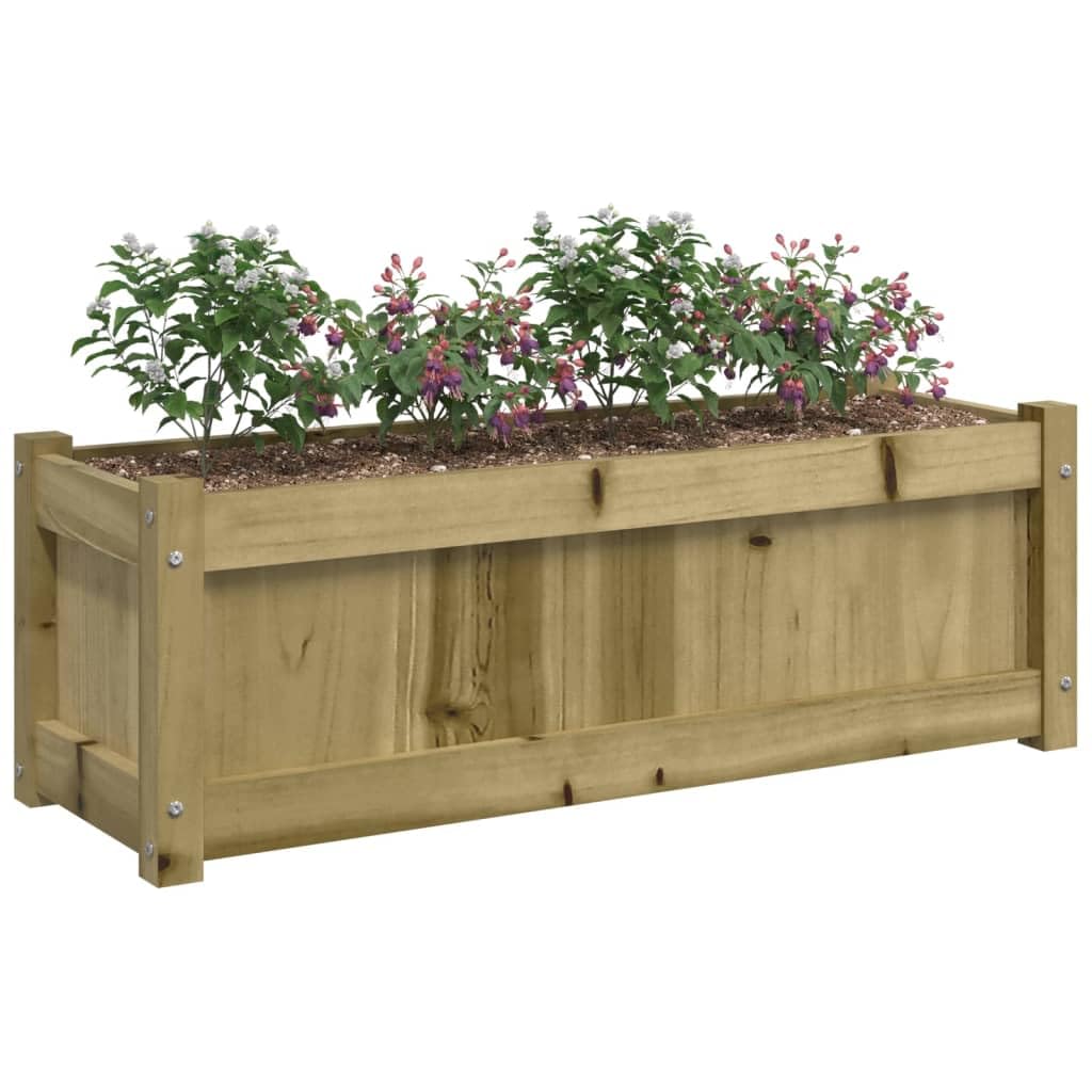 Donice ogrodowe 2 szt impregnowane drewno sosnowe duże skrzynie na kwiaty do ogrodu balkonu tarasu dekoracyjne 90x31x31 cm