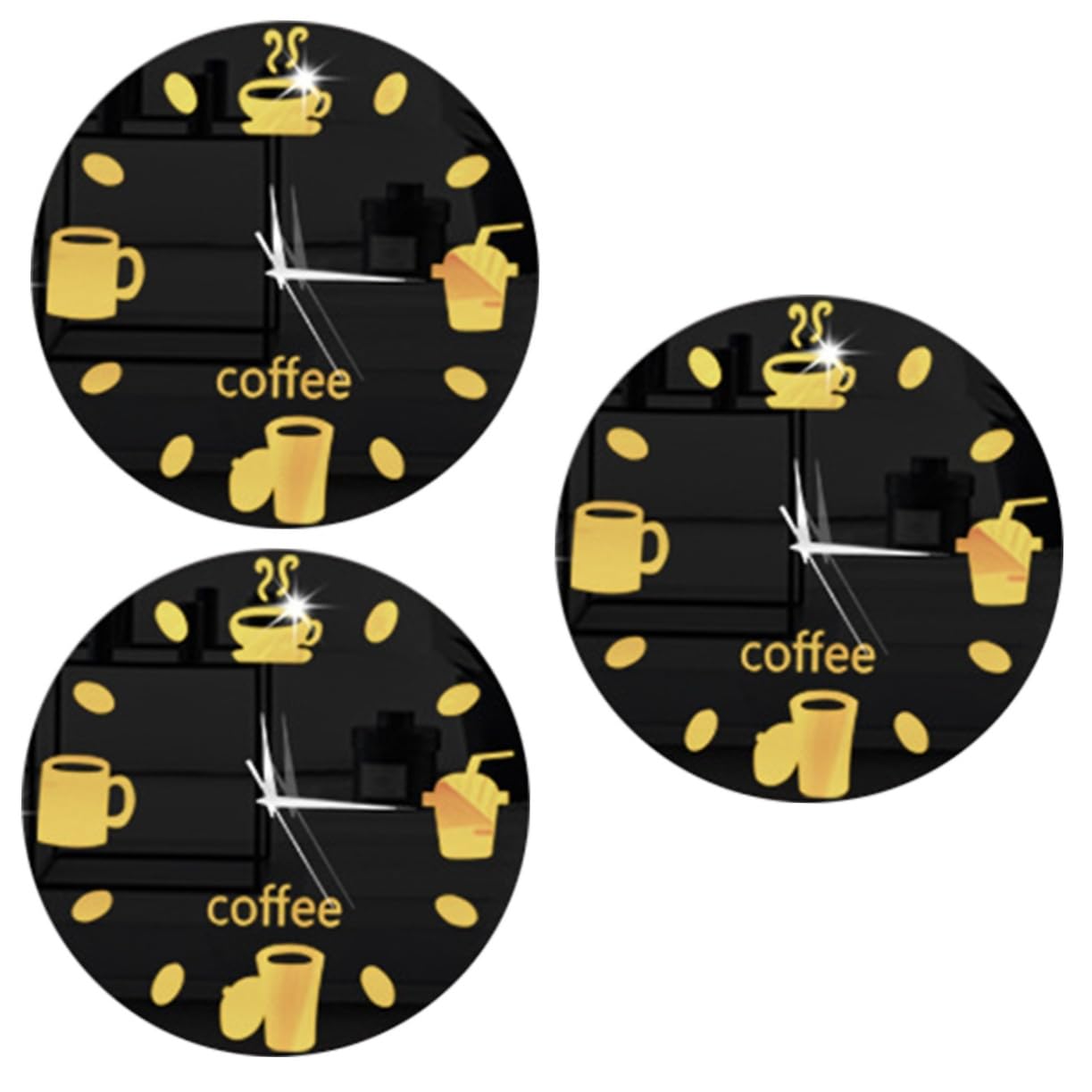 Horloge magnétique de réfrigérateur design tasse à café pour mur cuisine