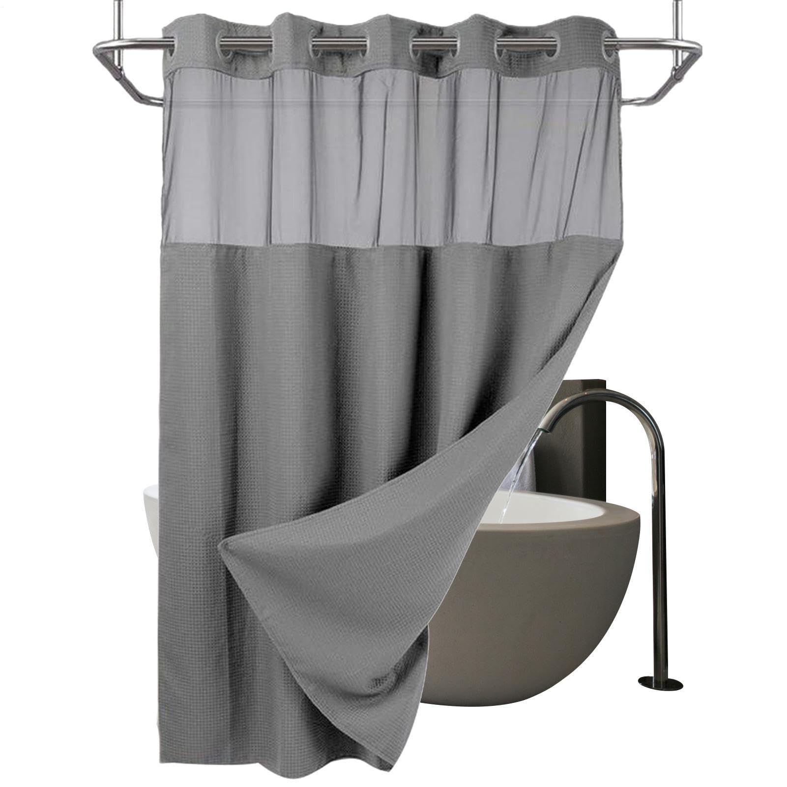 Rideaux de douche gaufrés modernes et imperméables pour l'hôtel et la maison