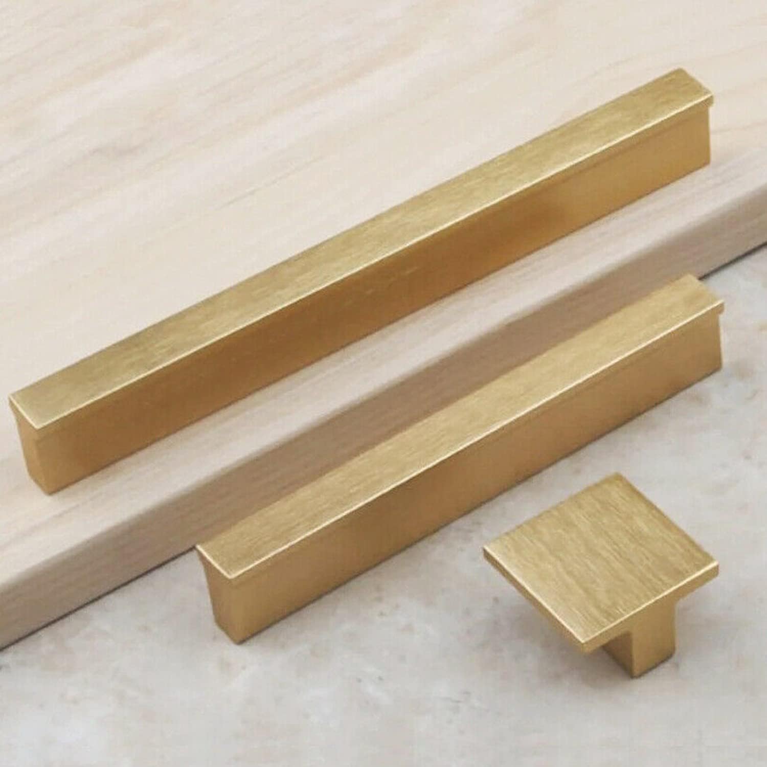 MFYS 3'' Brushed Brass Drawer Pulls Gold Cabinet Pulls Handles Knobs ...
