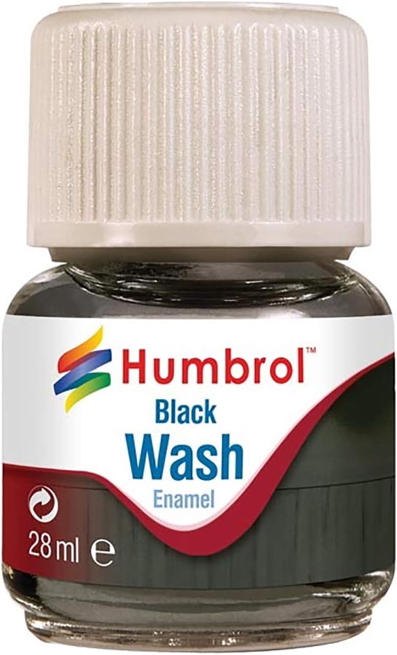 Humbrol Enamel Wash Black Finish for Plastic Model Kits 28 ml AV0201