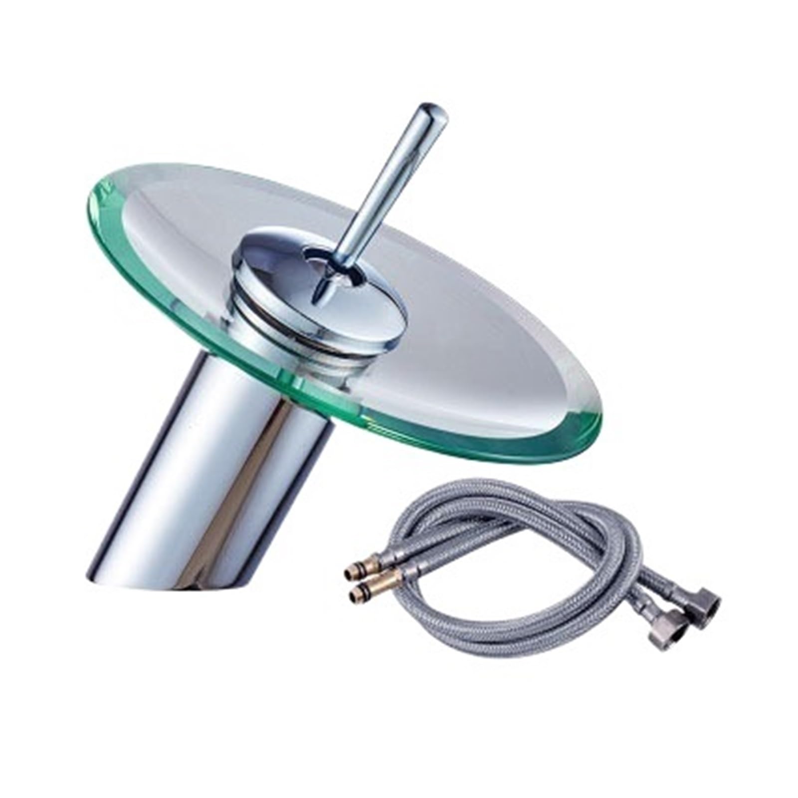 Grifo de lavabo monomando con caída de cascada para baños modernos
