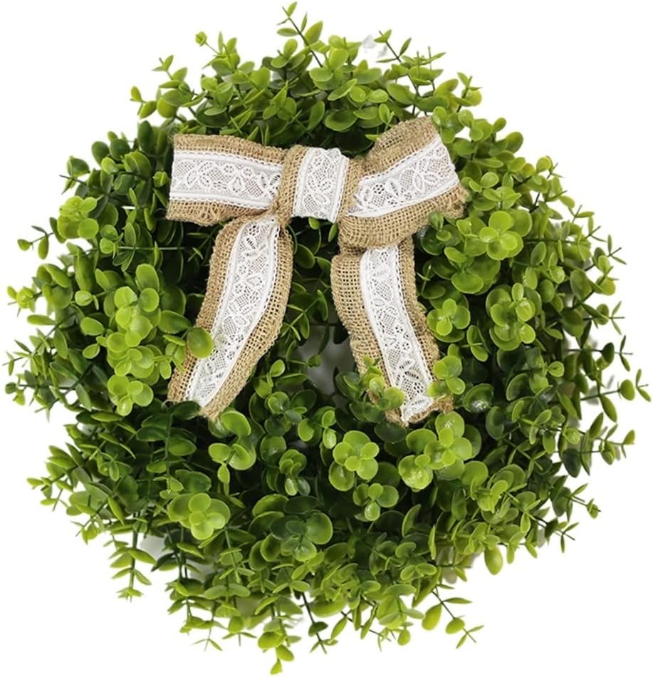 Small Fresh Flower Wreath Door Decoration Rural Wind Wall Decoration Balcony Flower Wreath Door Hanging(32cm)