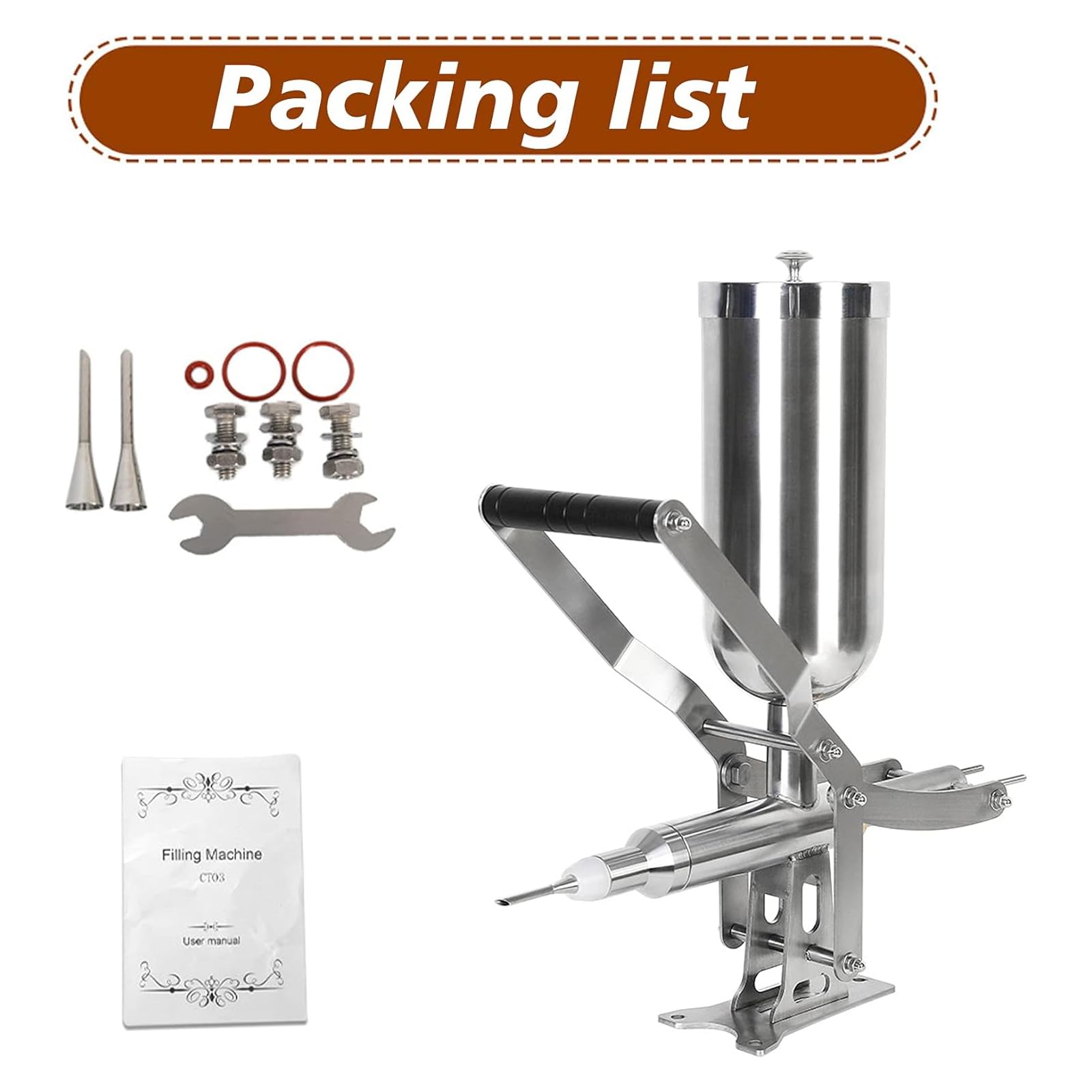 4 5L Manual Jam Filling Machine Vertical Stainless Steel Donuts Filler Commercial Paste Liquid Churro Cream Fillers for — view 3