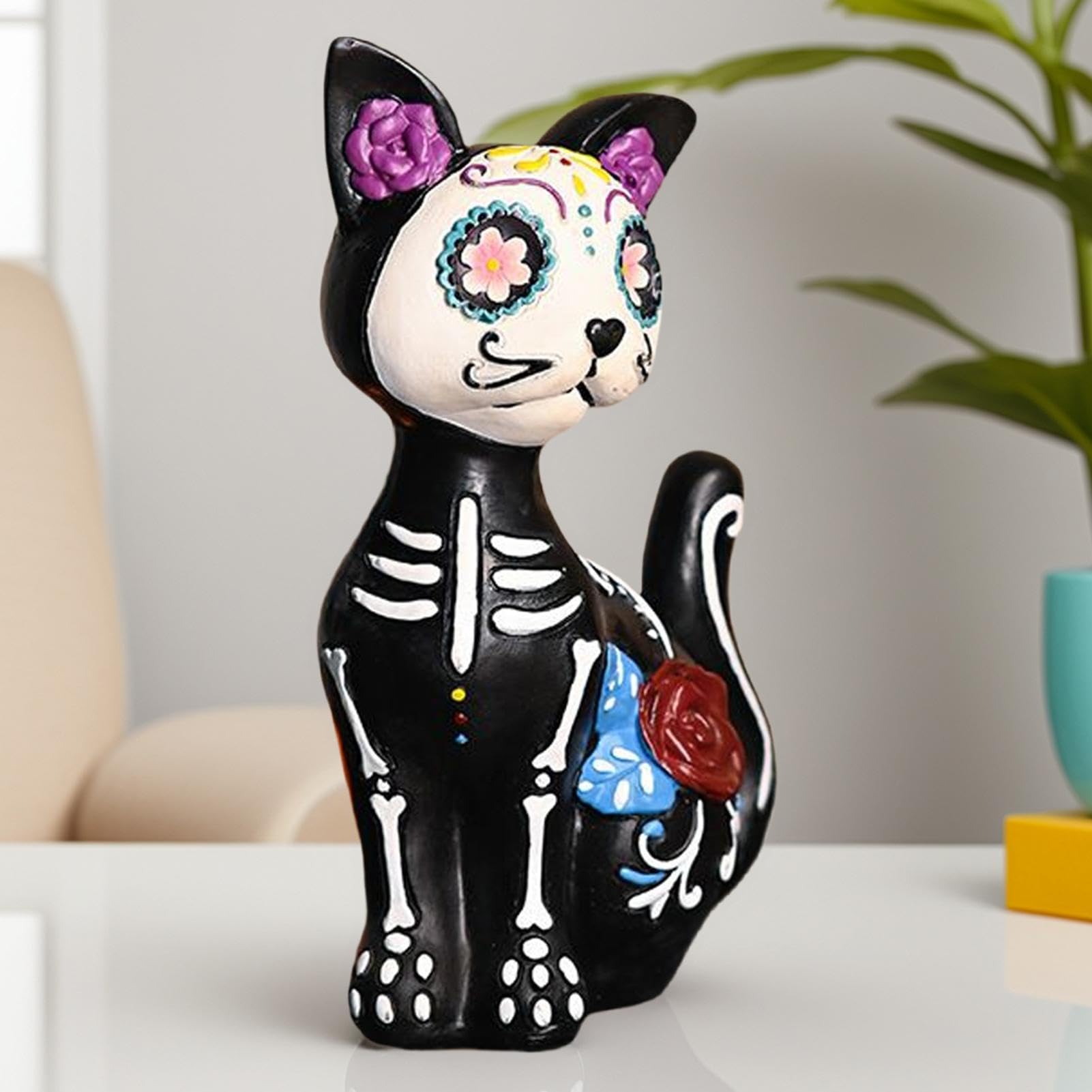 Generisch Figurki na Halloween Gotycka żywica Dekoracja Dzień Zmarłych