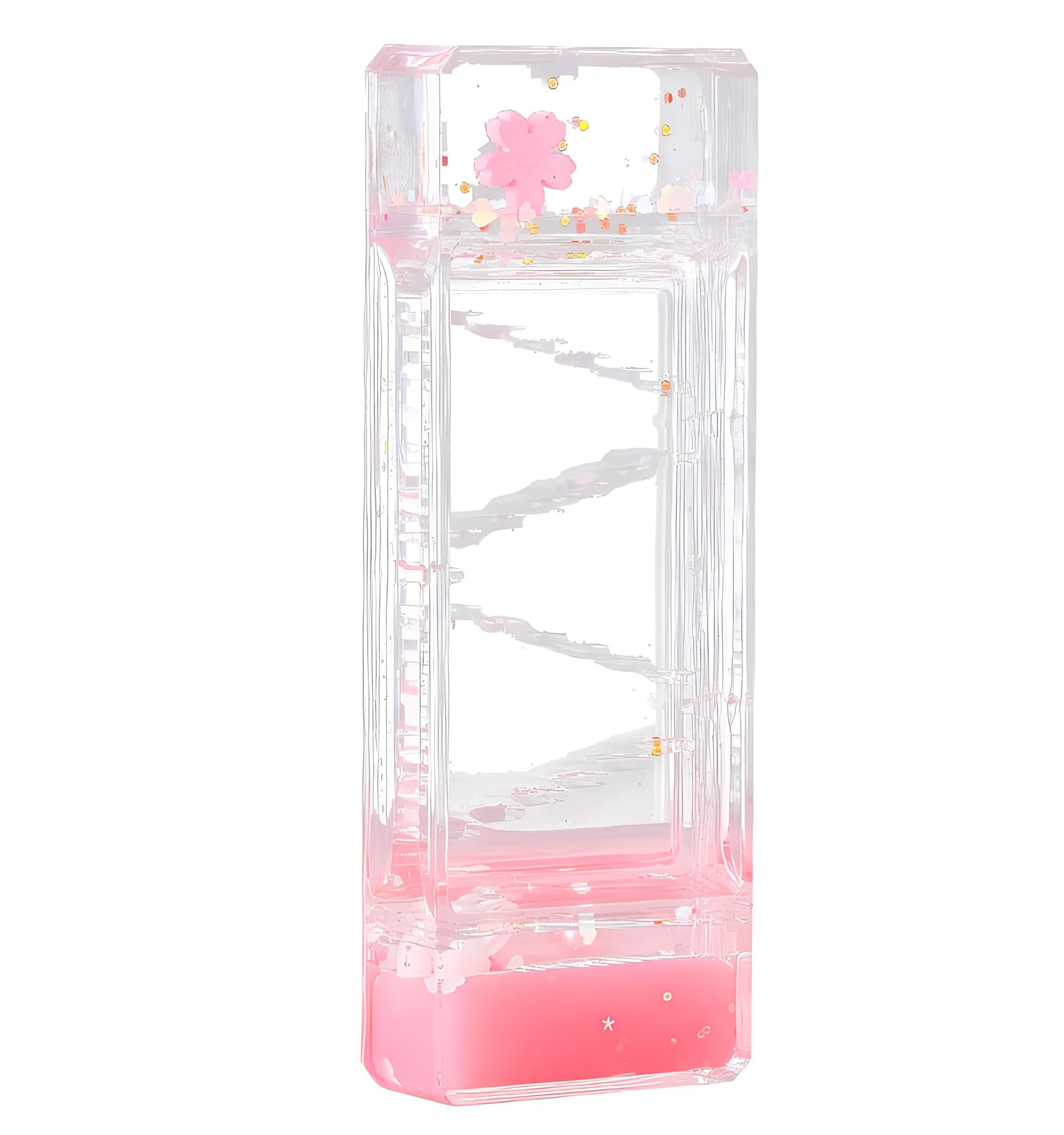 Haletia Liquid Motion Bubble Timer Sensory Toy for Relaxation Autism, Sensory Needs, ADHD, Motion Timer, Stress Relief, Anxiety, Hourglass Toy for Kids and Adults (Pink)