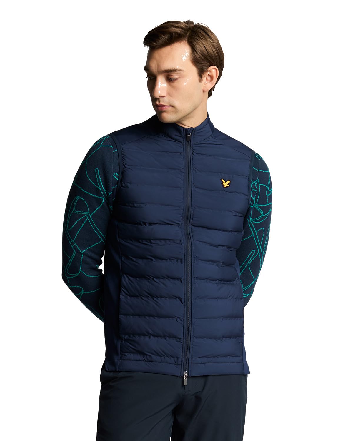 Lyle & Scott Men's Bleu Hybrid Sleeveless Down Jacket