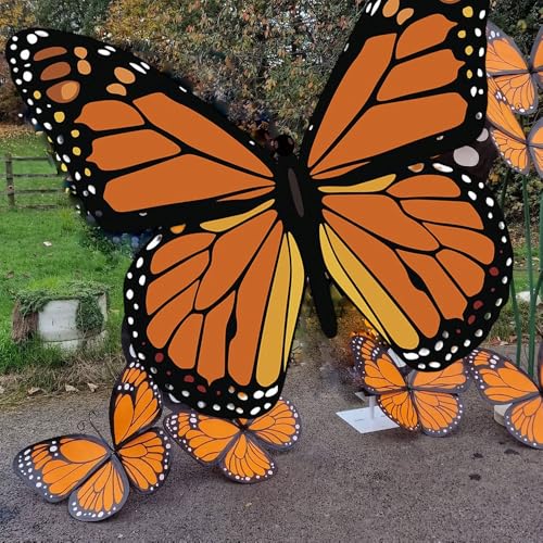 Fondo fotográfico Alas de Mariposa Monarca Grande 69x61 pulg miniatura 3