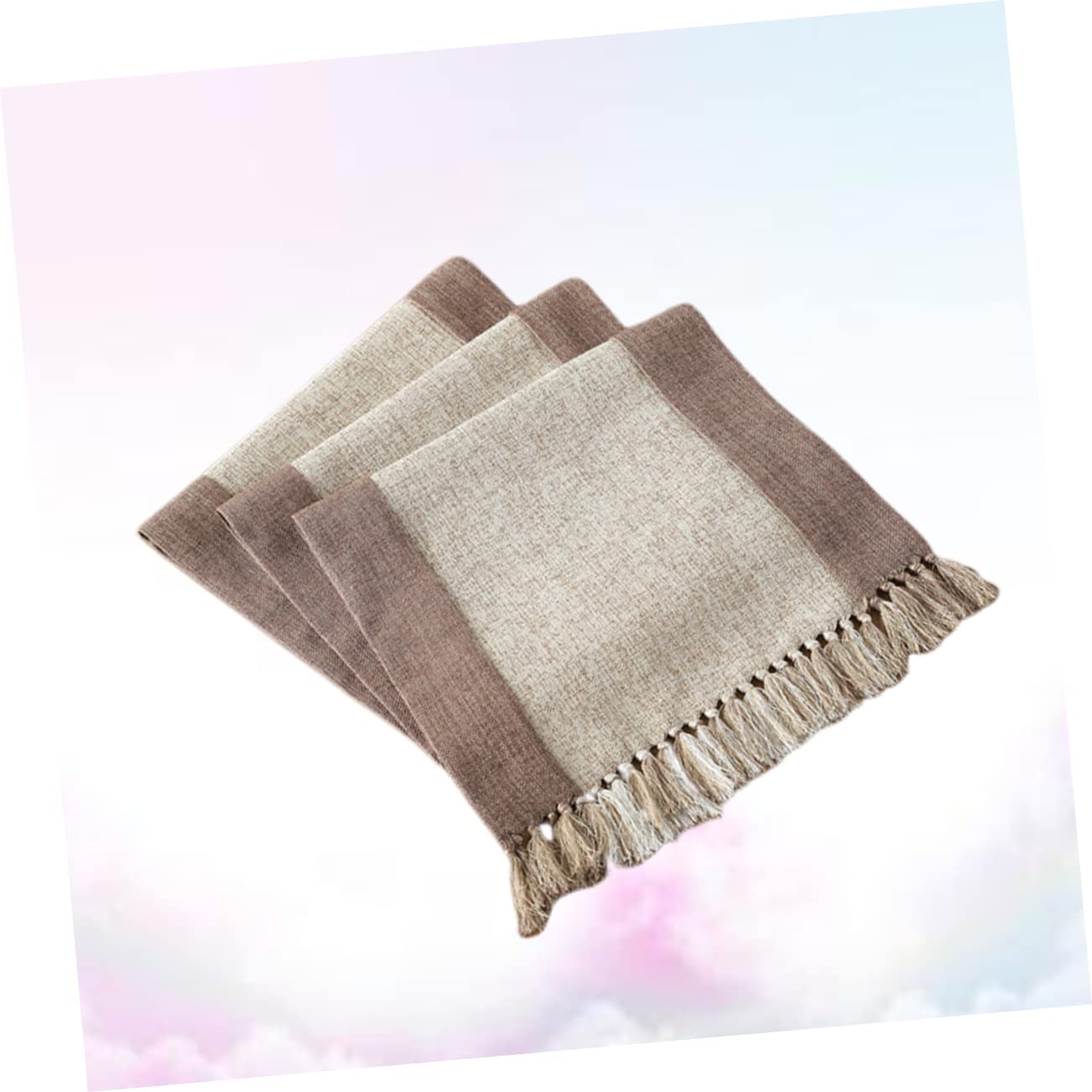 Ciieeo Runner da Tavolo Nappine 38x200 Cm in Cotone Beige