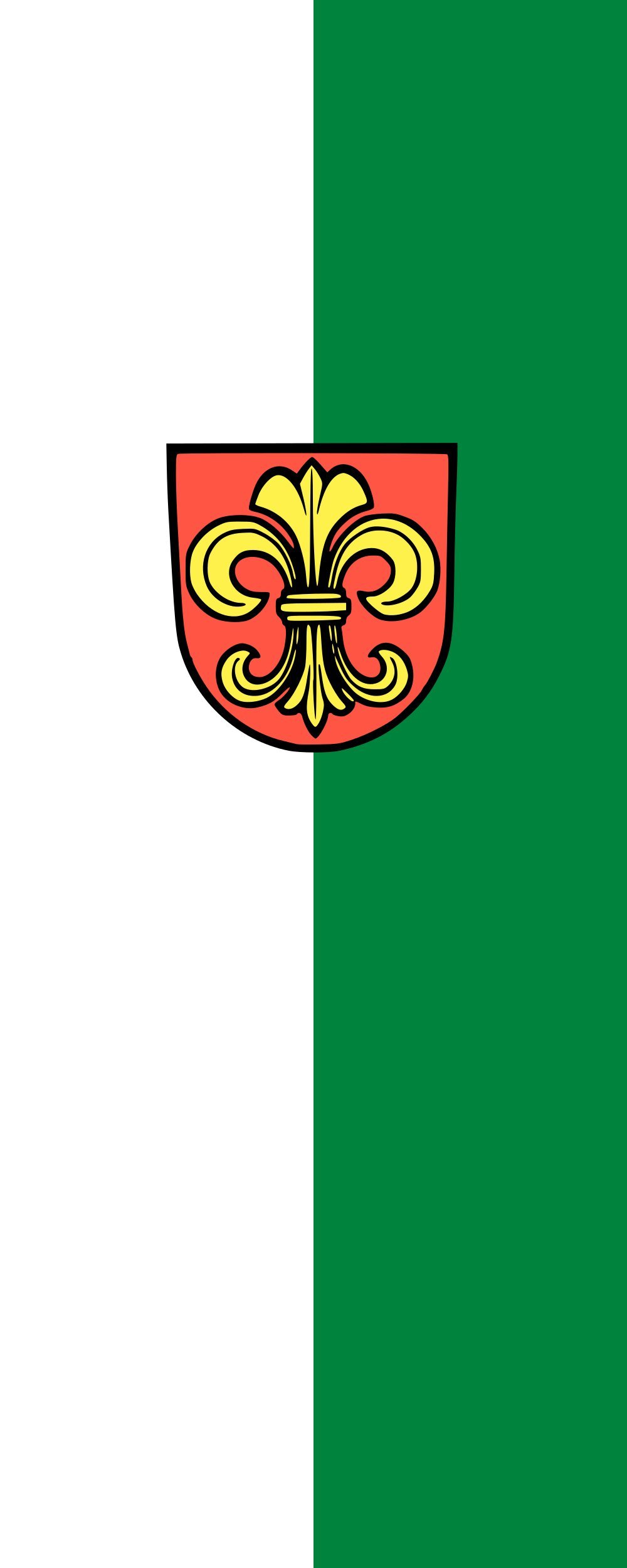 Drapeau Westhausen pour mât public format portrait de 3.5m² 300x120cm