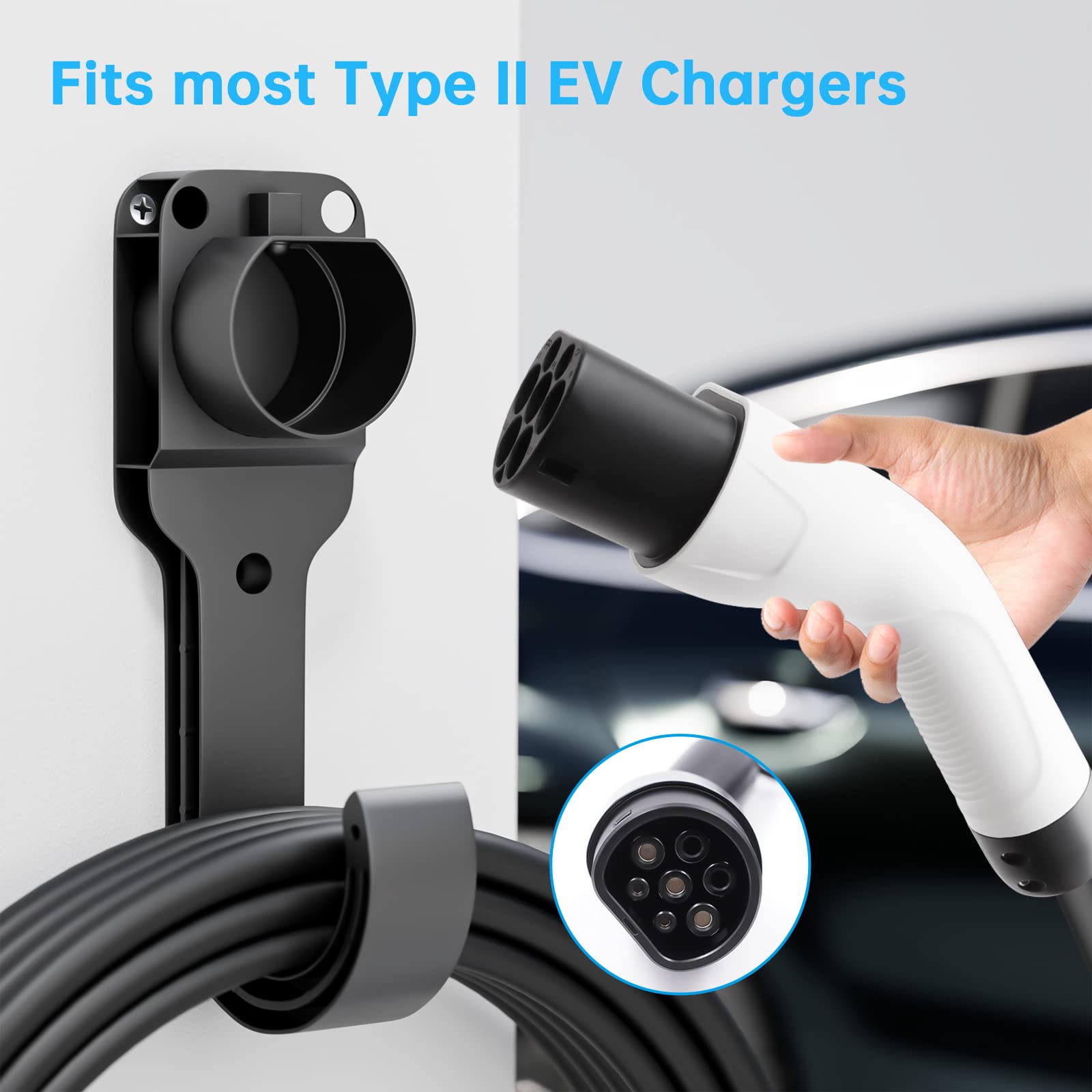 Organizzatore Da Parete Per Cavo EV Tipo 2: Supporto Universale Per Caricabatterie Auto Elettriche - 4
