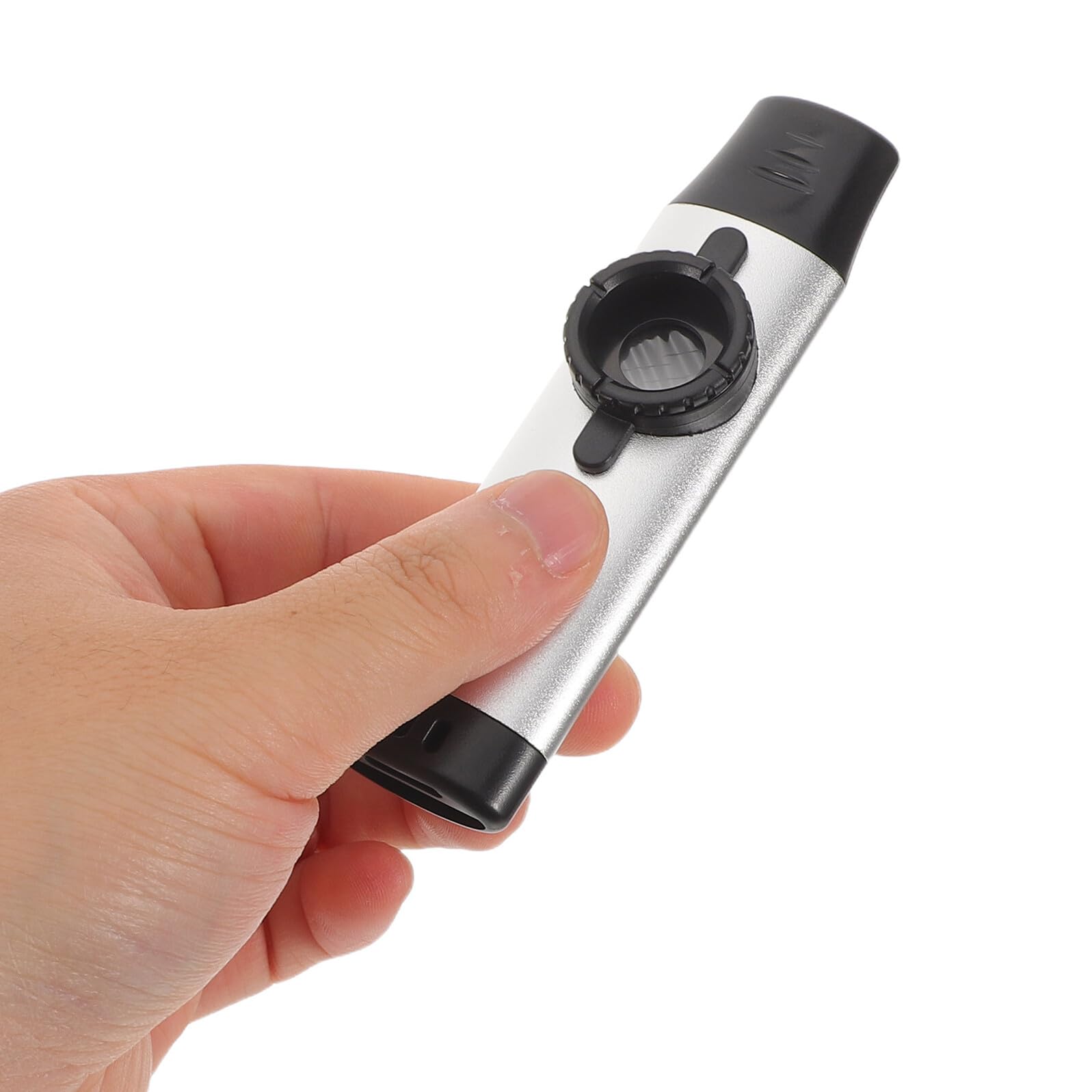 Kazoo Metálico Portátil Plata Instrumento Musical Electrónico Fácil de Aprender para Principiantes Compañero para Guitarra y Actuaciones Musicales