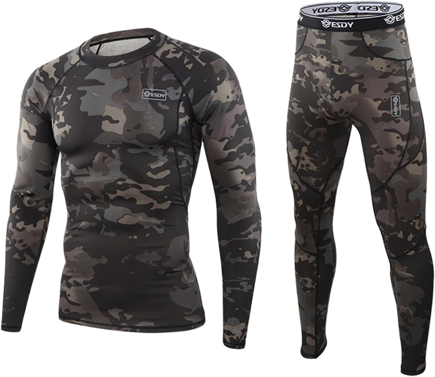 WINDCHASER Men's Thermal Underwear Set Long Sleeve Tops Long Johns Base Layer...
