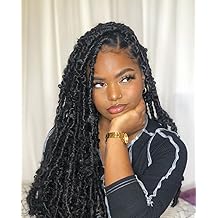ZRQ Butterfly Locs Crochet Hair 24 Inch 2 Packs Pre Looped Distressed Locs Butterfly Locs Crochet Braids Most Natural Hair Extension for Black Women (24 Inch,1B)