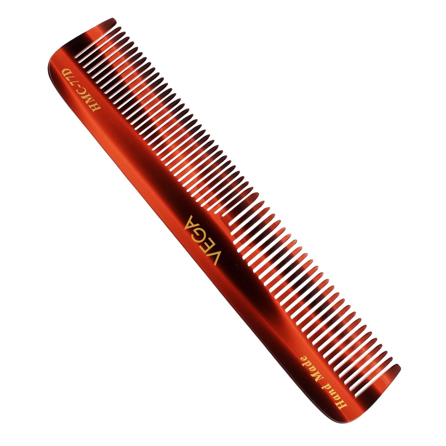Vega Tortoise Shell Pattern Small Sized Graduated Dressing Hair Comb,Handmade, (India's No.1* Hair Comb Brand)For Men and Women, (HMC-77D)-image-45