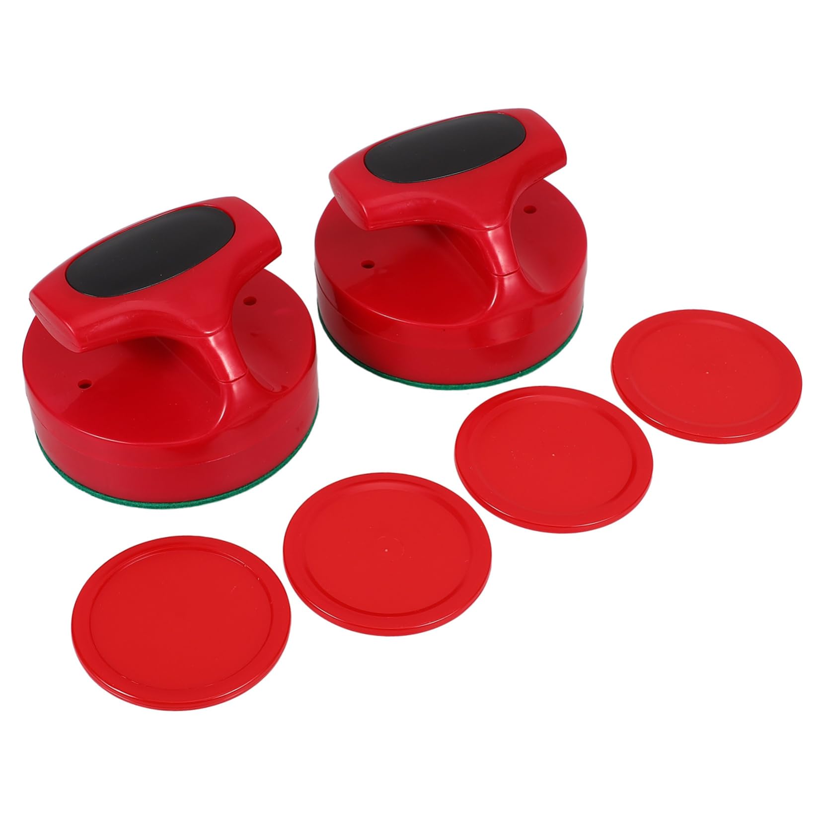 Abaodam 3 Ensembles De Hockey sur Poussoir De Hockey sur Glace Pagaies De Hockey sur Glace en Plastique Fournitures De Rondelles De Hockey sur Glace Rondelles De Poussoir De Table