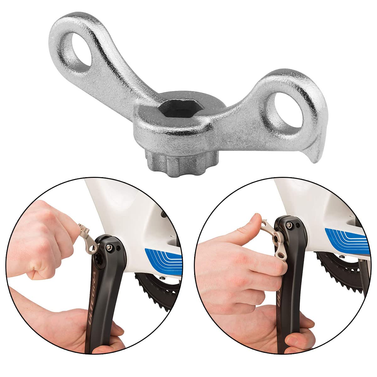 Extracteur De Manivelle EMSea – Compatible Shimano Hollowtech II, 2 Pièces, Acier Chromé, Pour Installation Et Démontage