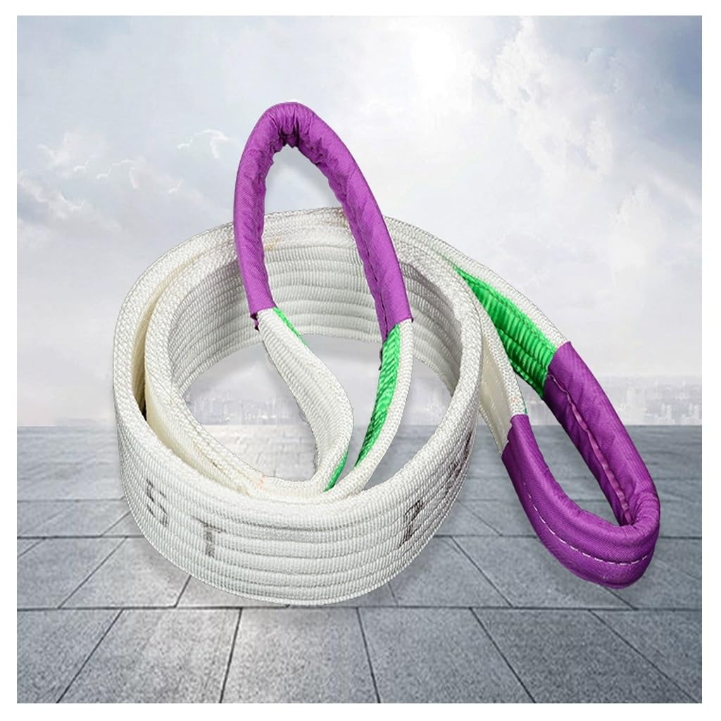 Durable White Flat Lifting Belt Thickened 6T Load Industrial Lifting Belt Crane Lifting Belt for Lifting Heavy Objects Nylon Slings (Color : 6T, Size : 10M)