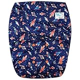 Happy Endings Teen/Adult Hook & Loop Closure Reusable Cloth Diaper Incontinence -Blast Off!