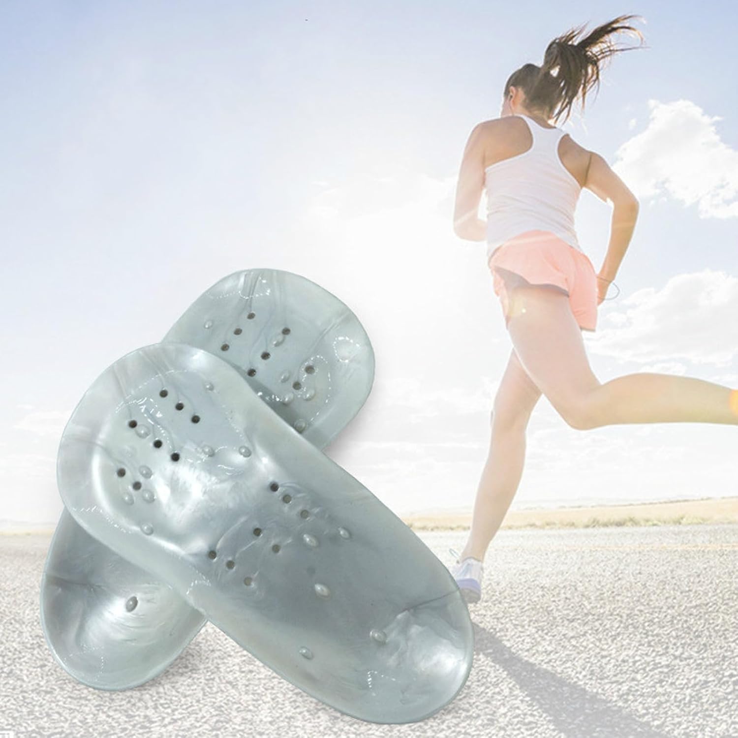 Solette Ortopediche per Piedi Piatti, Suole per Scarpe, Supporto per Arco Plantare, Correttore per Piede Varo Valgo, Soletta Ortopedica per Scarpe., 1pair Gray, 35-36